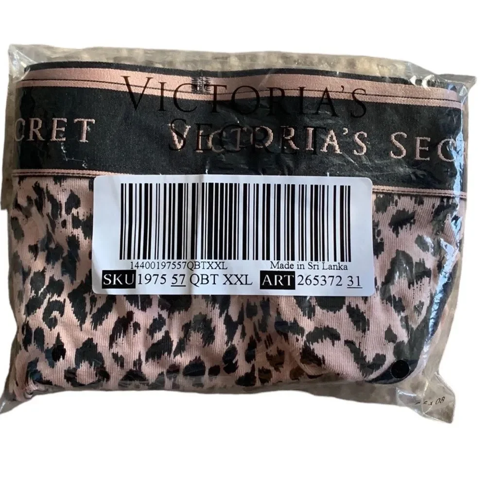 Victoria Secrets Leopard Cotton String Bikini Panties Tanga Size XXL N…